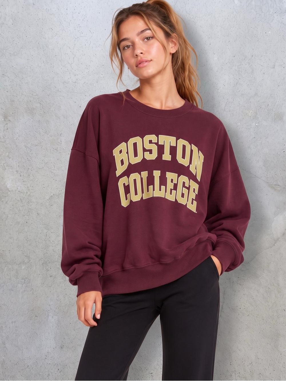 Gildan Maroon Boston College Sweatshirt,